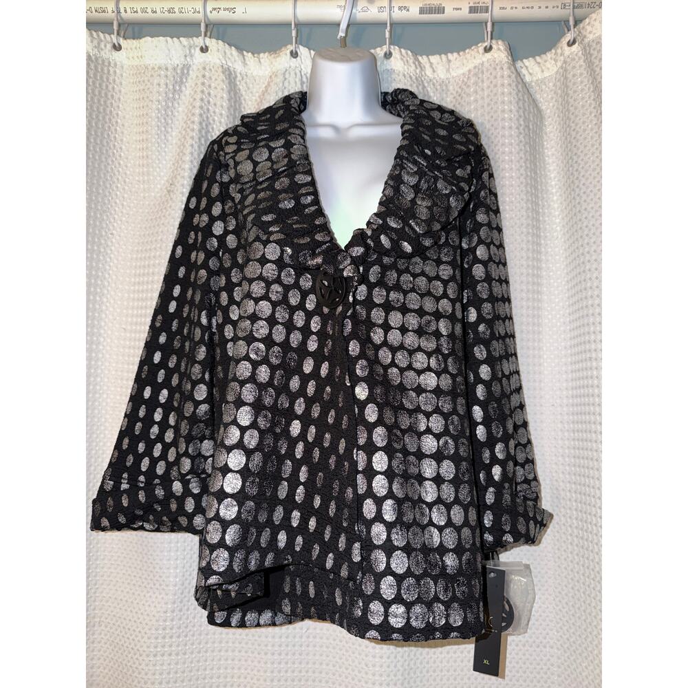 IC by Connie K Artsy Metallic Dot Jacket XL